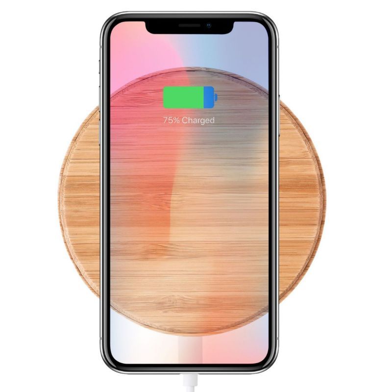 Custom 10W Bamboo Wireless Charging Pad