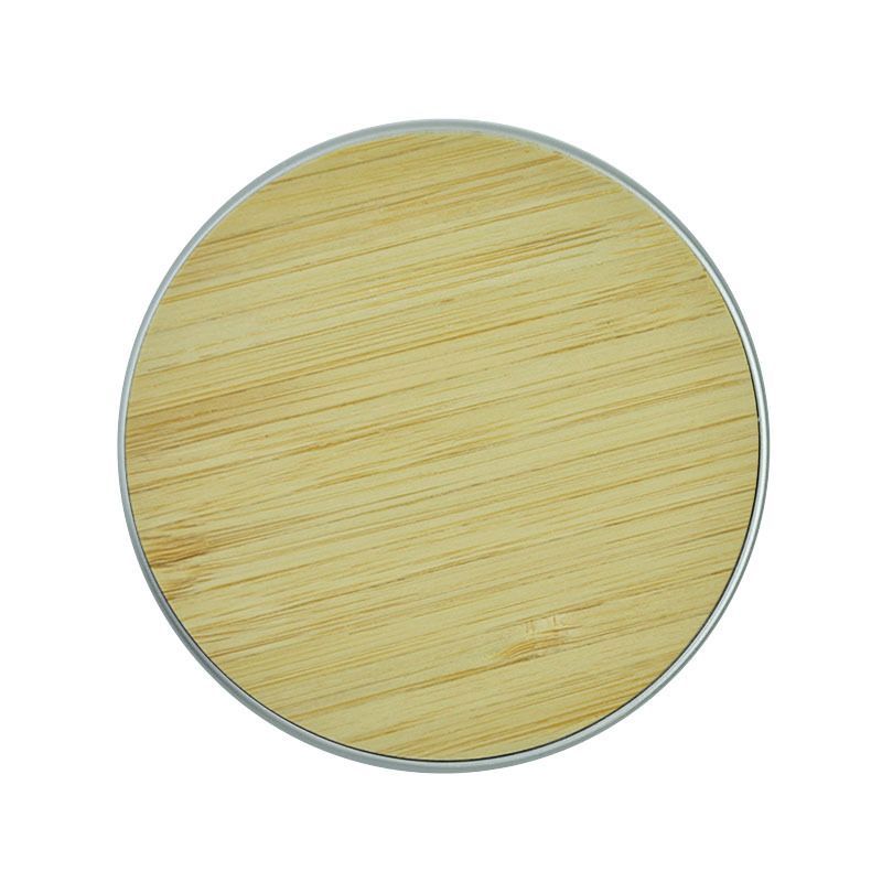 Custom 10W/15W Round Wood Wireless Charging Pad