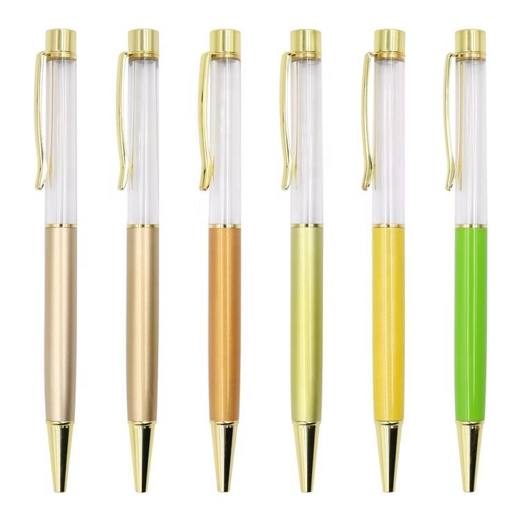 Air Tube Twist Metal Ballpoint Pen with Diamond