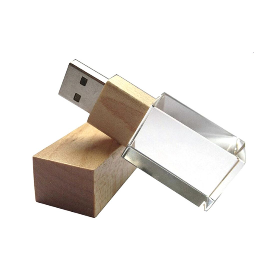 Custom Wood & Crystal USB Flash Drive