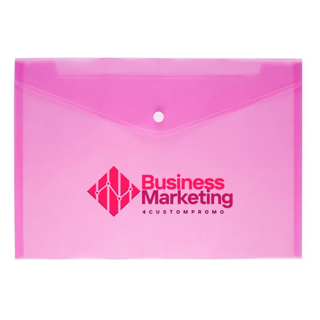 Clear A4 Plastic Document Bag with Snap Closure