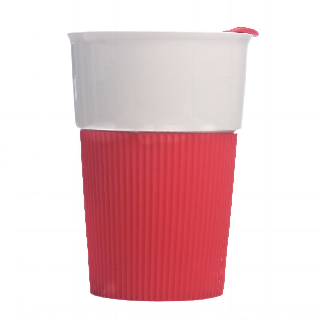 Custom 10 oz Ceramic Tumbler w/ Lid & Silicone Sleeve