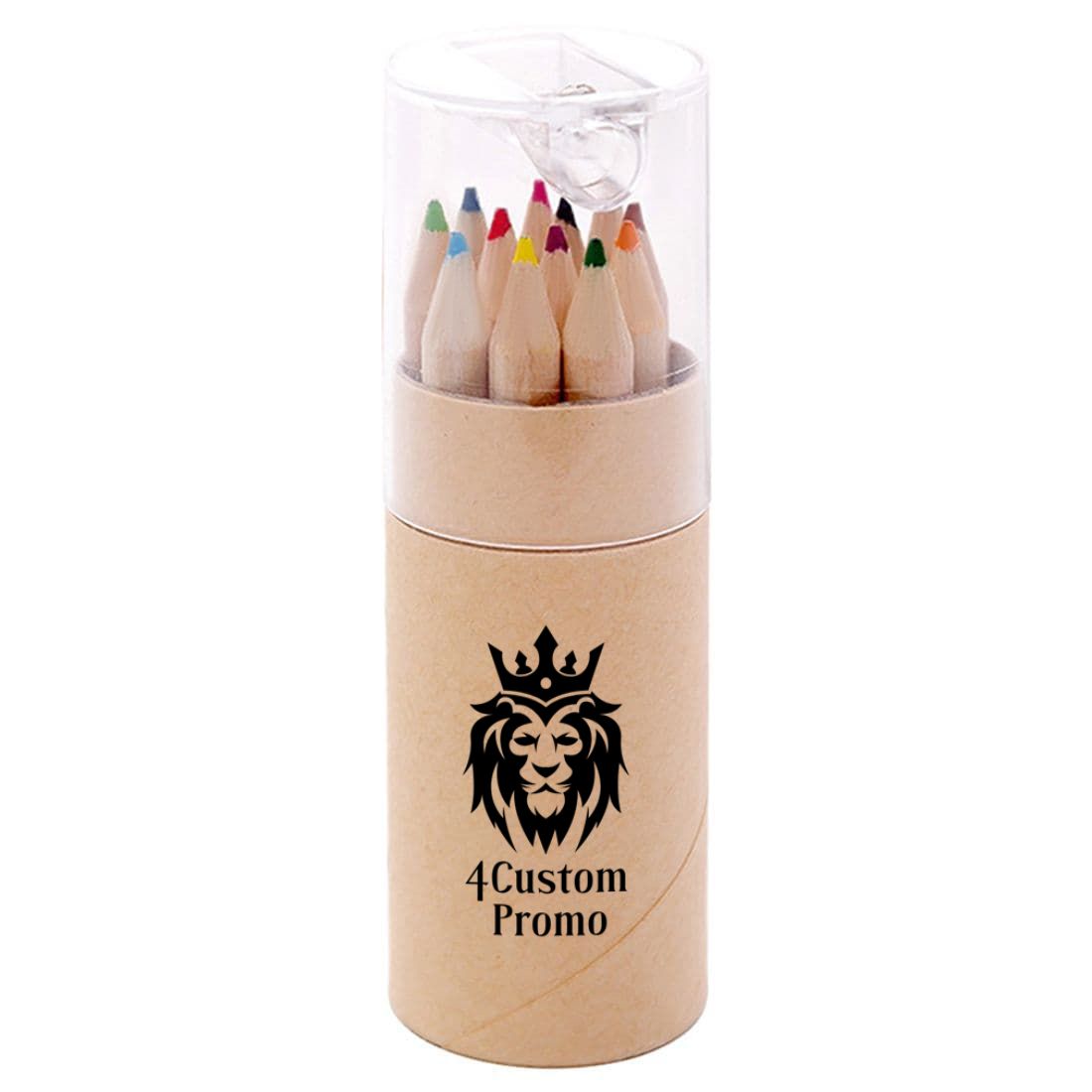 Colored Pencil Set in Tube with Sharpener - 12 Pack