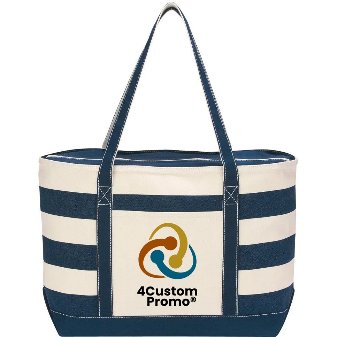 Custom Heavy Cotton Canvas Nautical Tote Bag - 23