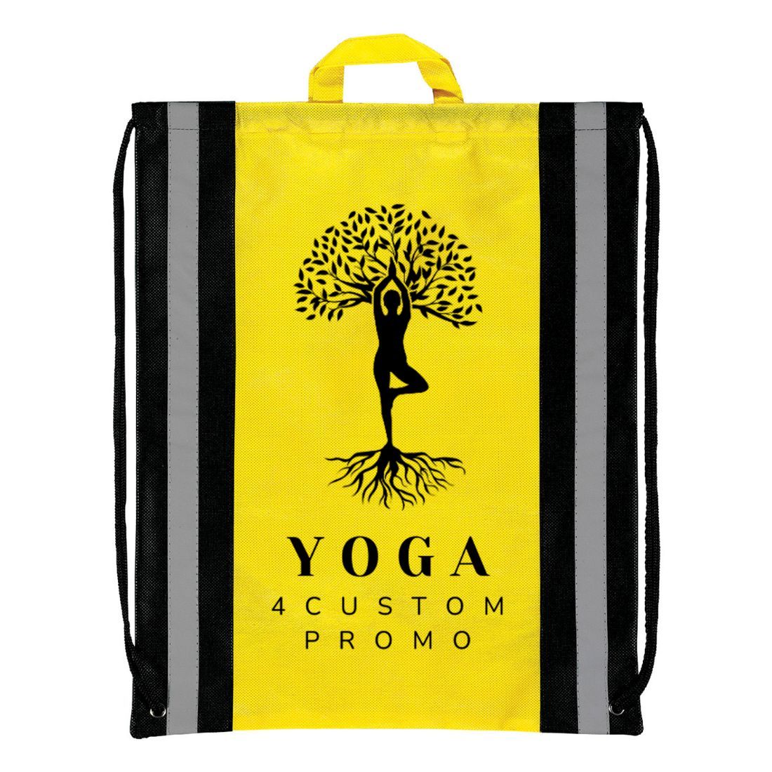 Custom Reflective Drawstring Backpack - 16