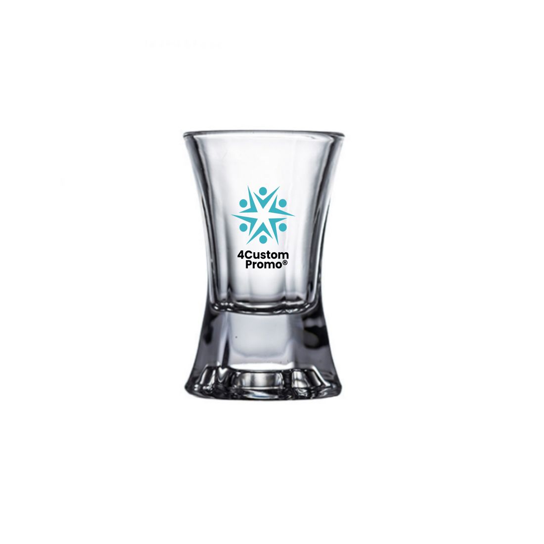 Custom 0.4 oz Thick-Bottomed Hex Shot Glass