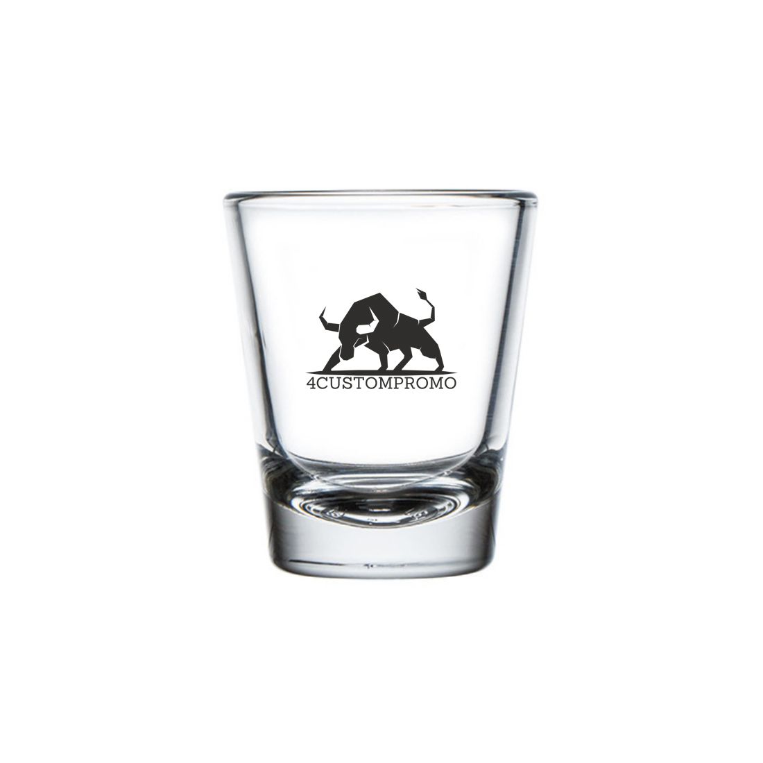 Custom 1.75 oz Clear Shot Glass with Heavy Base