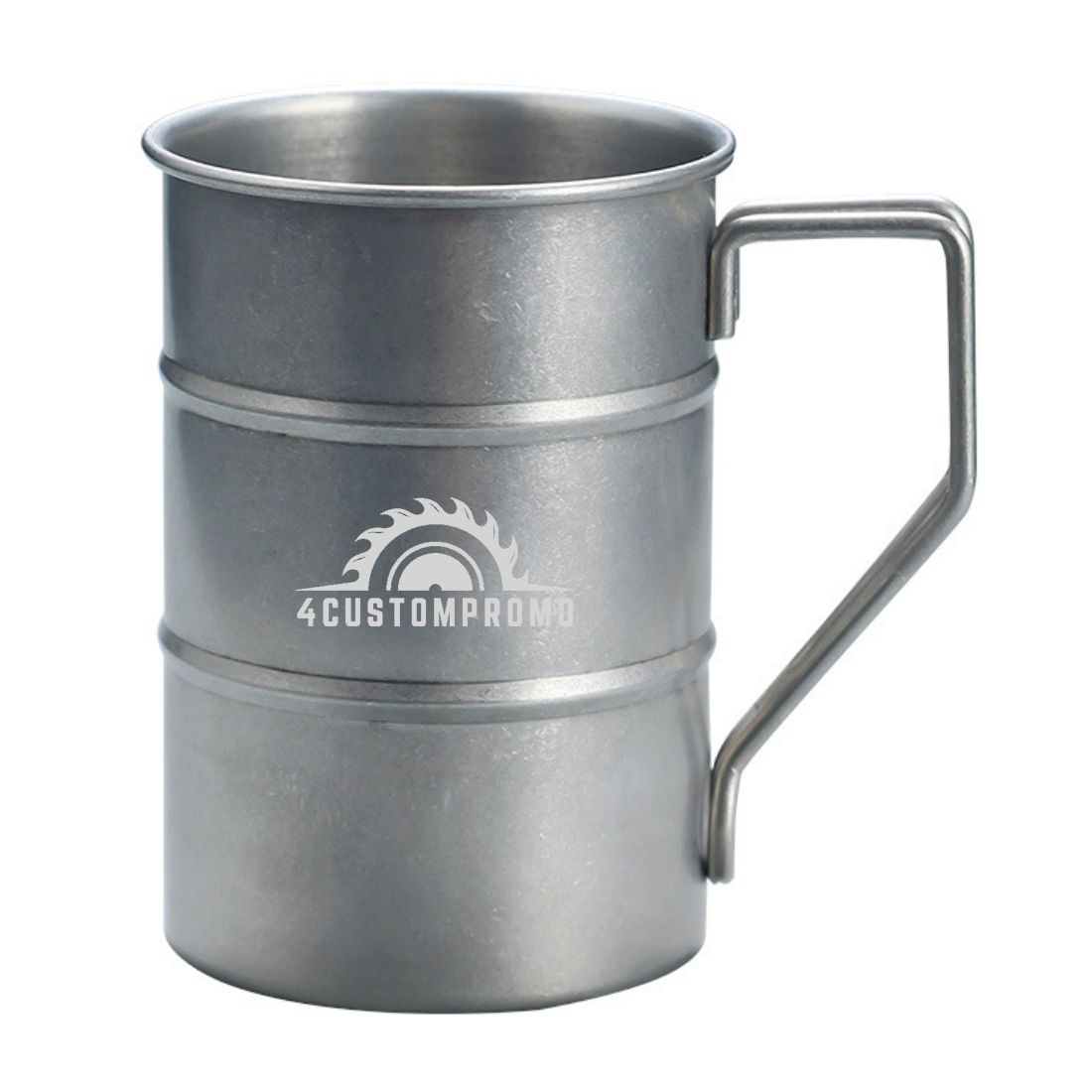 Custom 12.5 oz Retro Stainless Steel Camping Cup