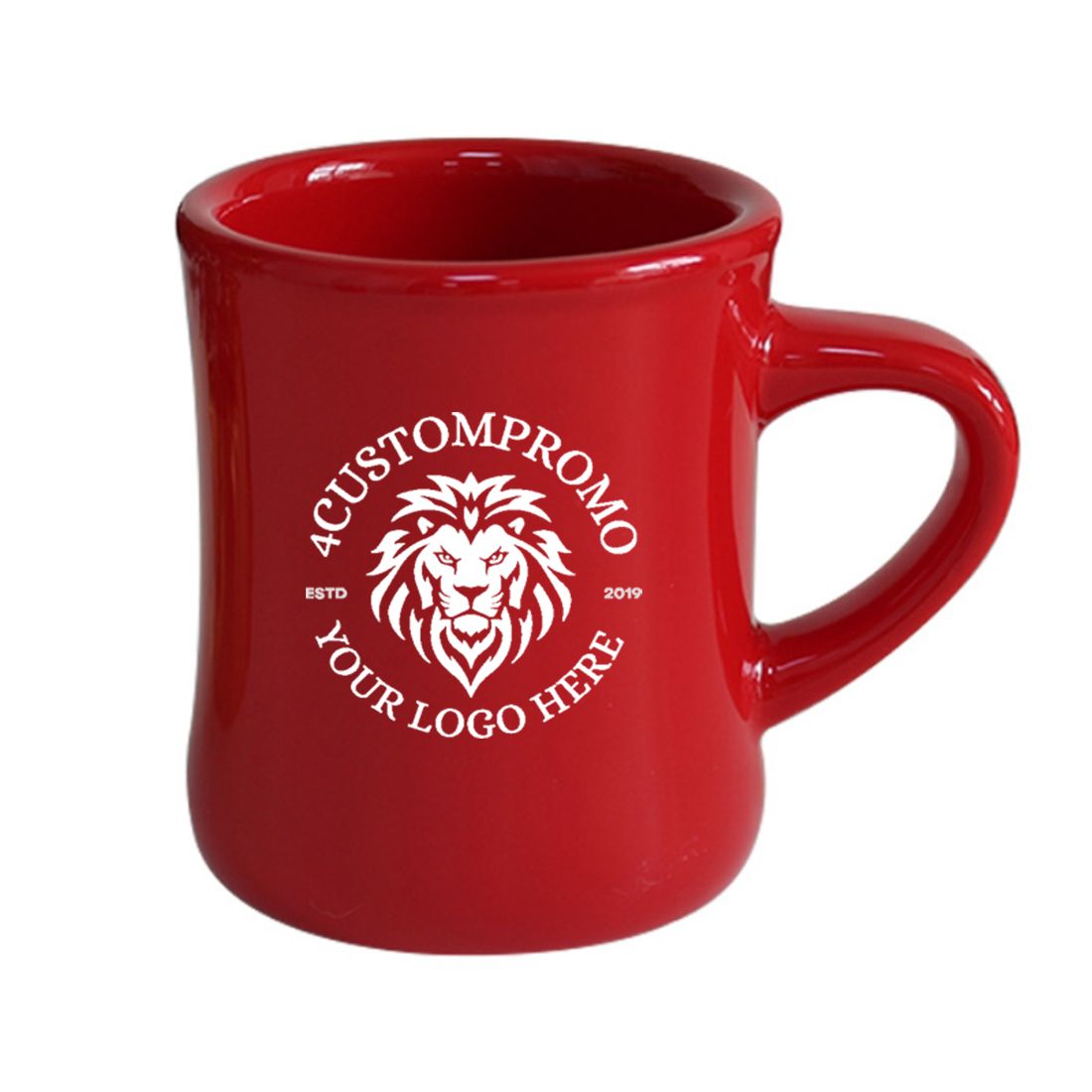 Custom 12 oz Curved Extra-Thick Ceramic Mug
