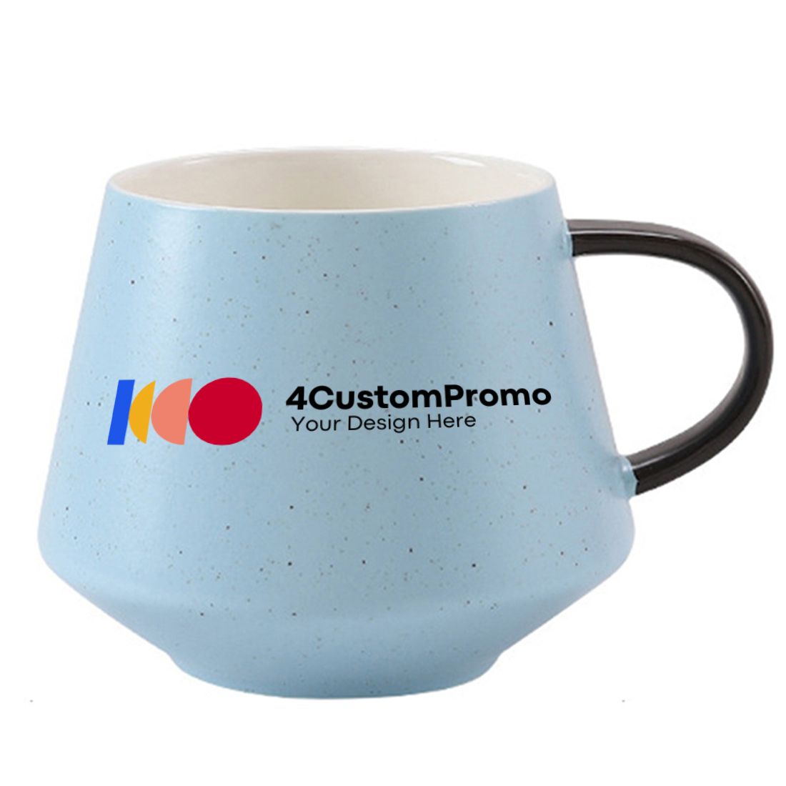 Custom 14 oz Diamond-Shaped Ceramic Coffee Mug