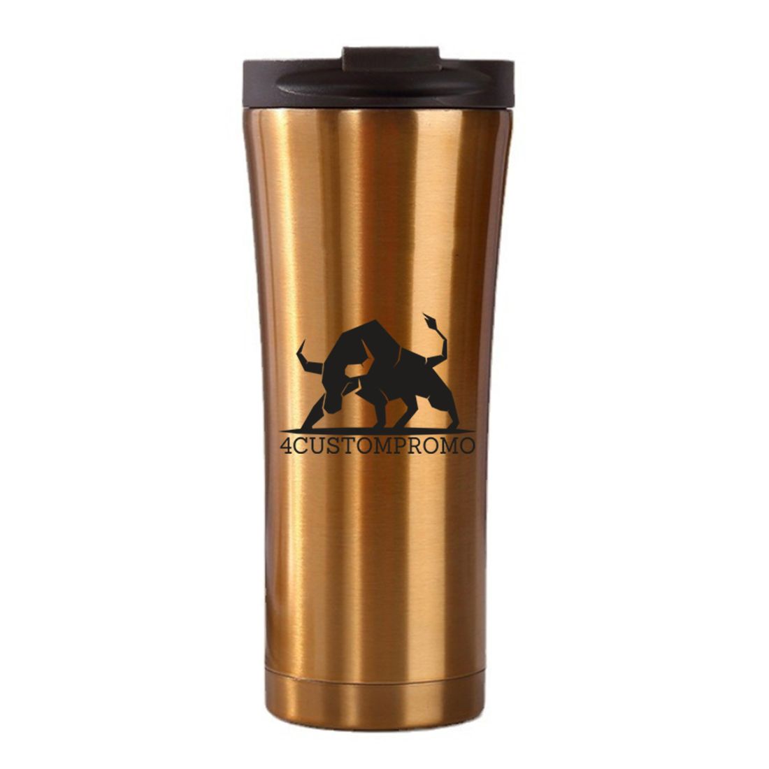 Custom 16 oz Curved Stainless Steel Insulated Tumbler