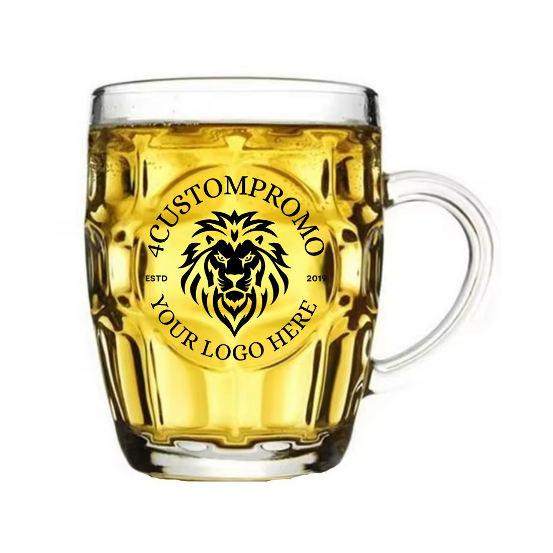 Custom 16 oz Pineapple Shaped Beer Glasses