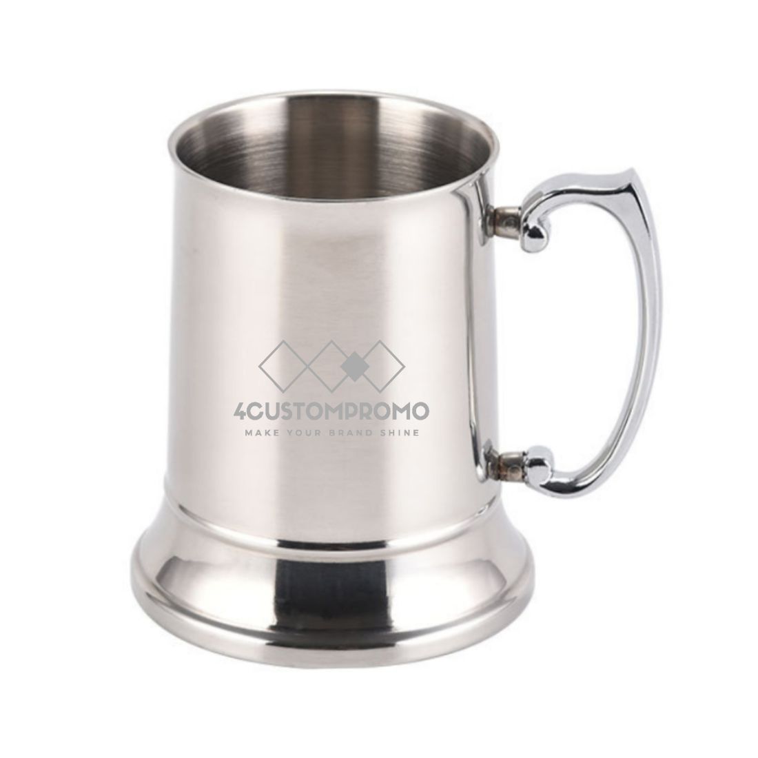 Custom 16 oz Stainless Steel Tankard Style Beer Mug