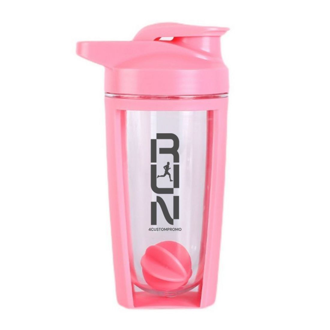 Custom 17 oz Clear Protein Shaker Bottle