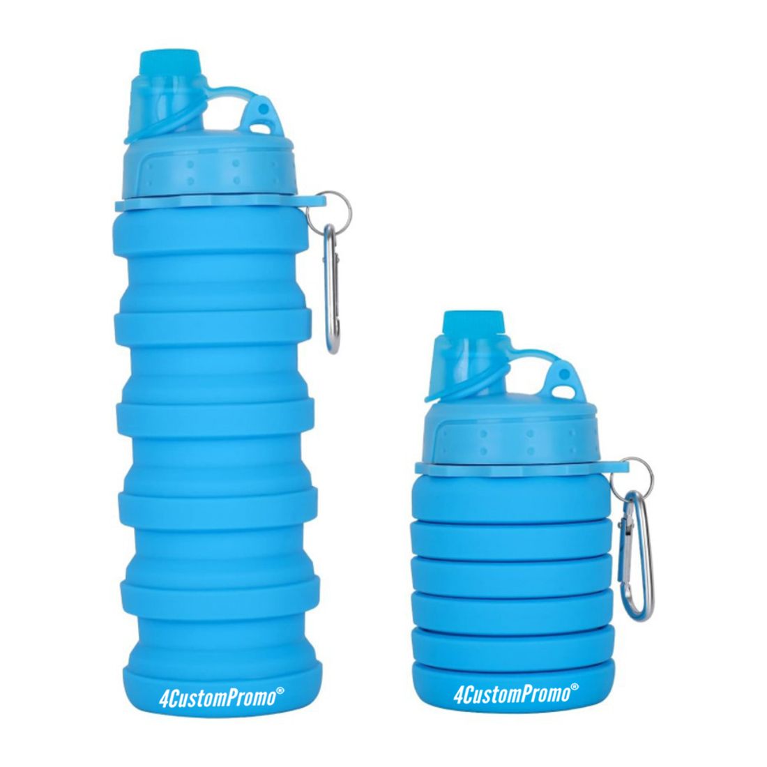 Custom 17 oz Foldable Silicone Water Bottle