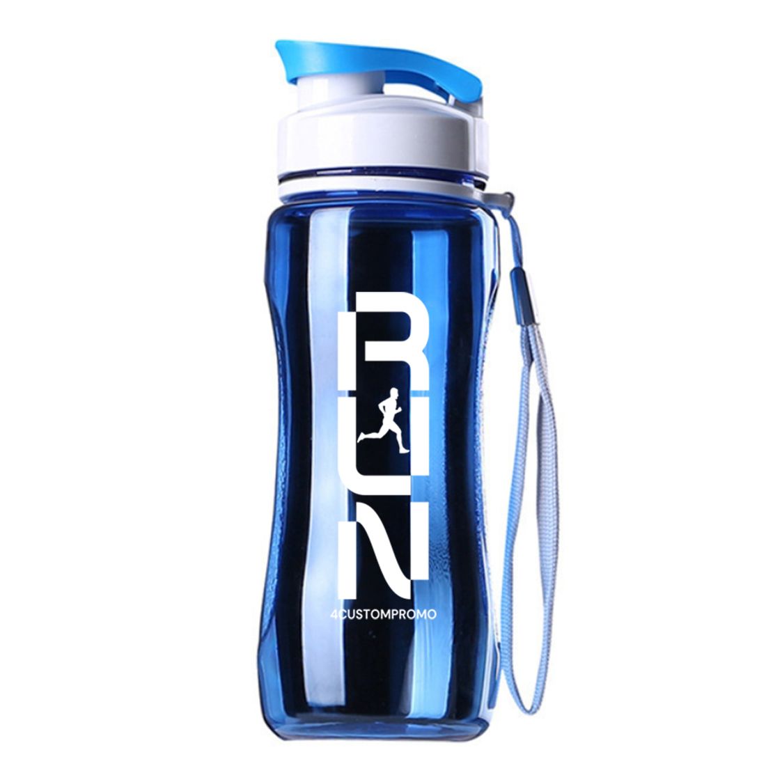 Custom 19 oz Plastic Sports Water Bottle