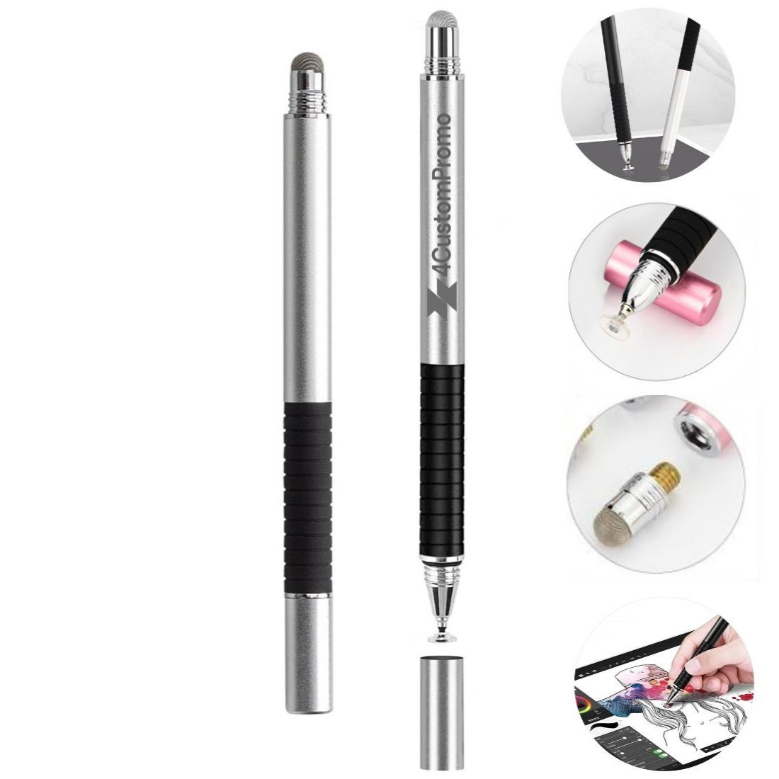 Custom 2-in-1 Capacitive Stylus Touch Screen Pens