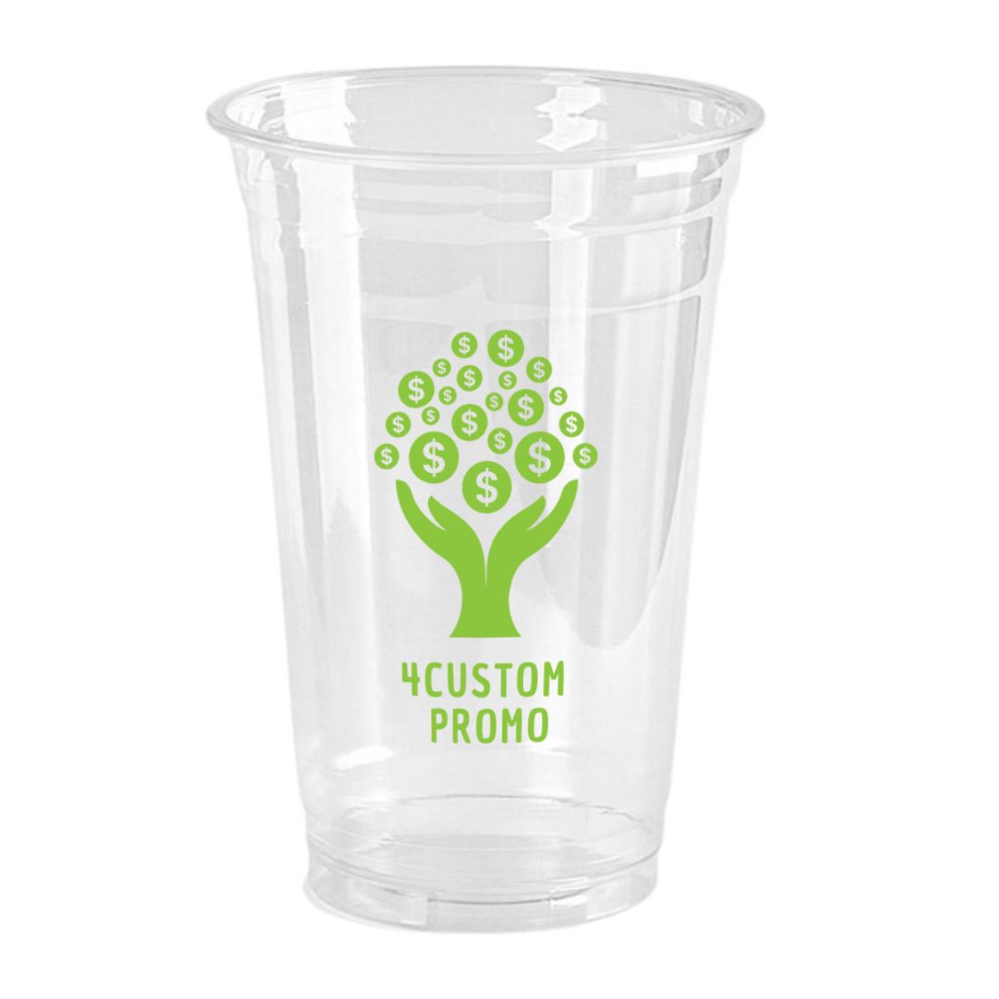 Custom 20 oz Disposable PET Plastic Cups - 1000/Case