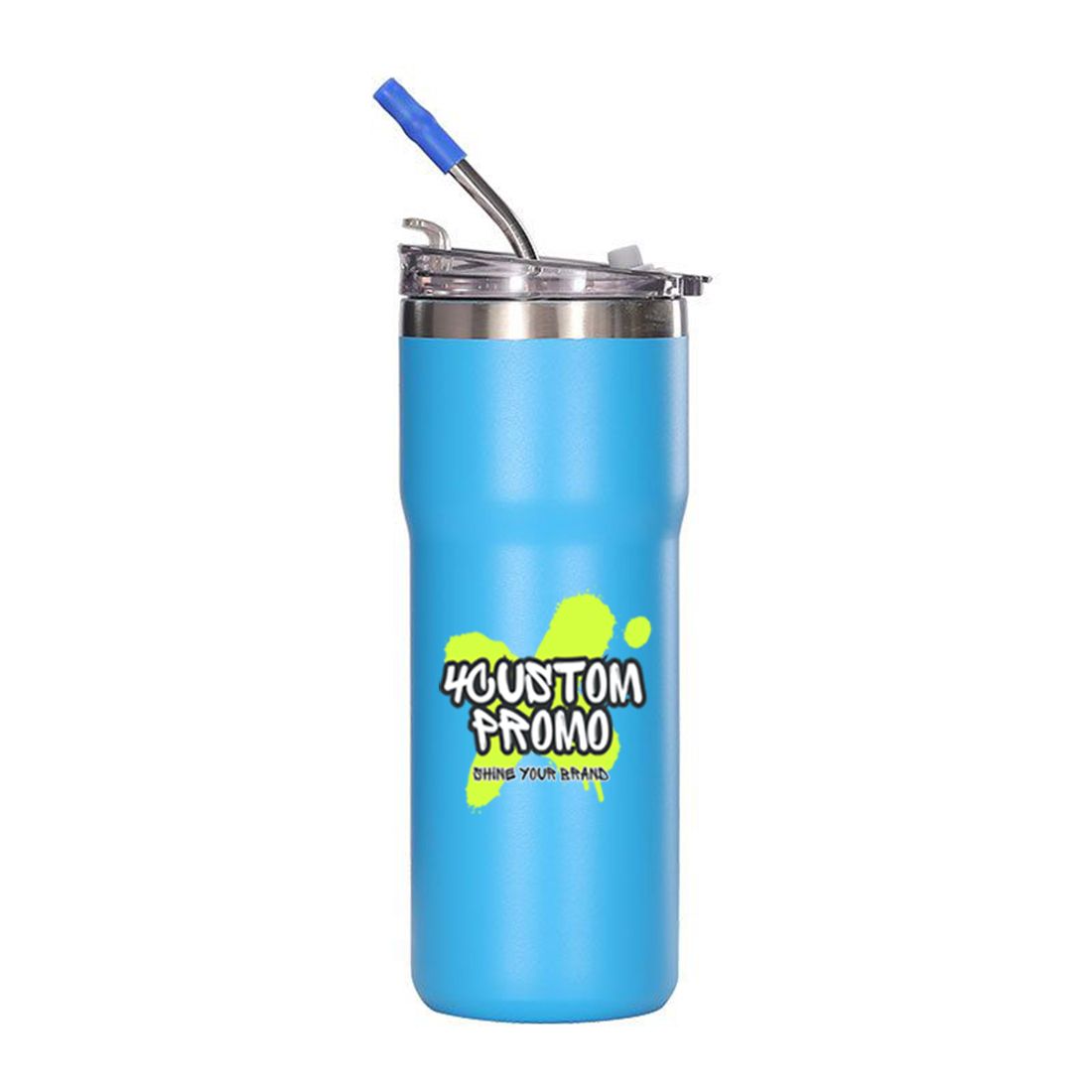 Custom 20 oz Vacuum Insulated Tumbler with Straw