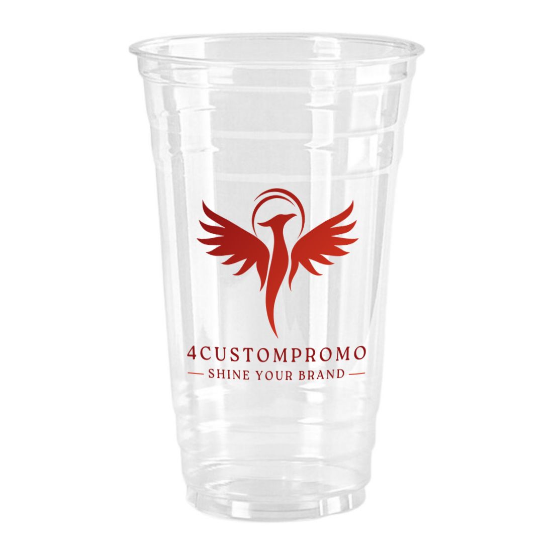 Custom 24 oz Custom Clear PET Plastic Cups - 1000/Case