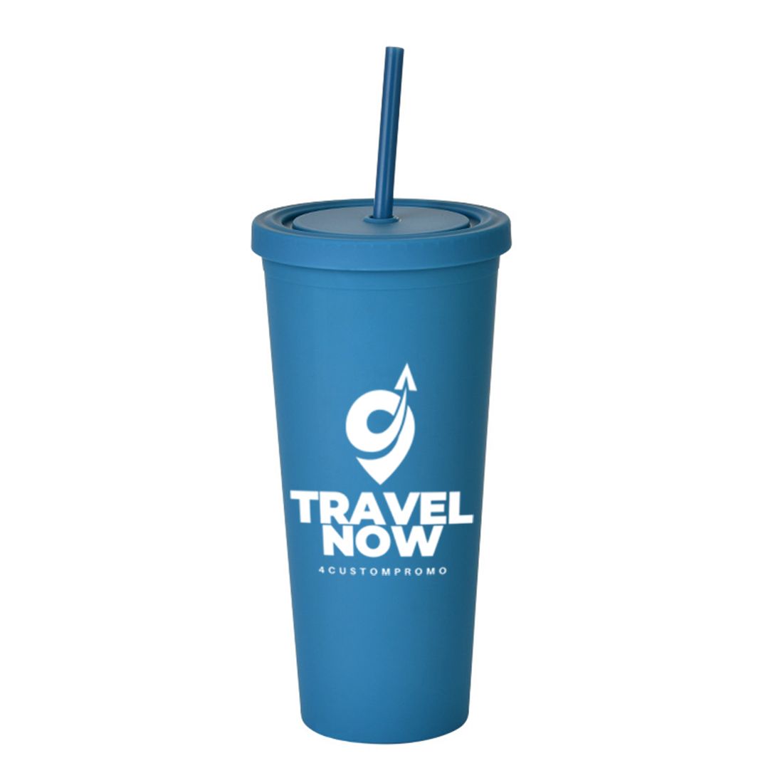 Custom 24 oz Double Wall Frosted Straw Cup