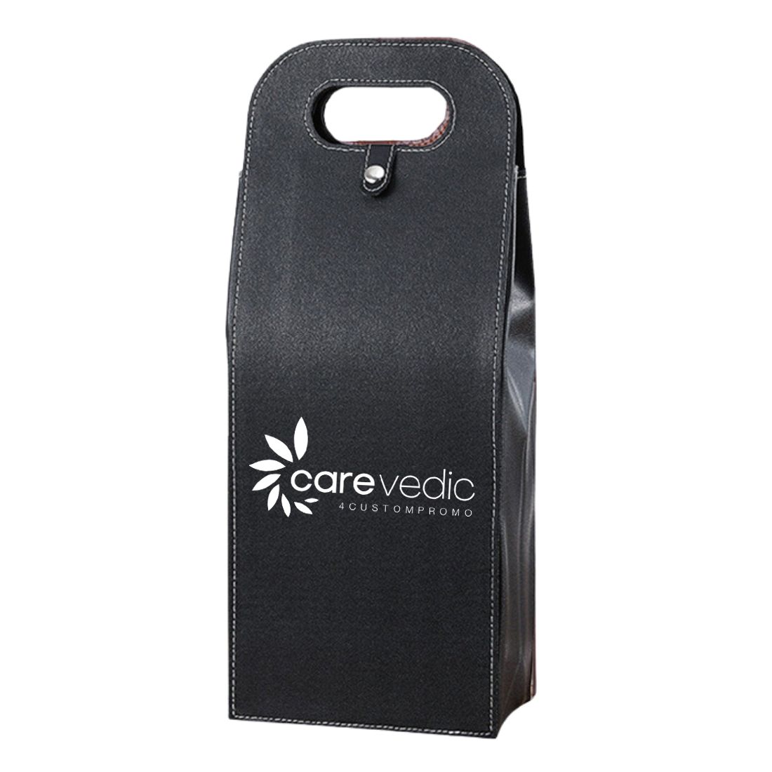Custom 2 Bottle PU Leather Wine Carrier Bag