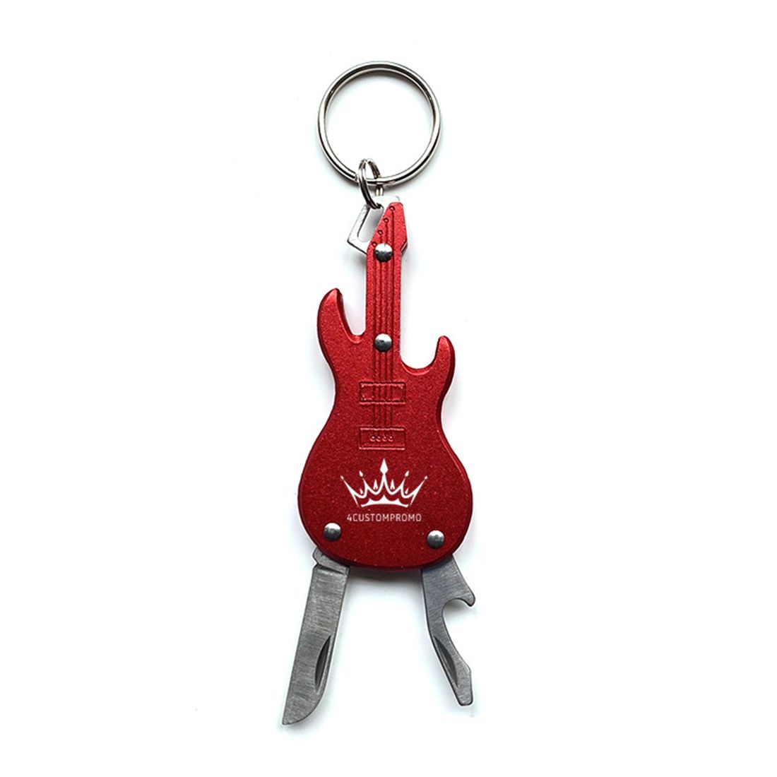 Custom 3-in-1 Guitar Bottle Opener with Knife