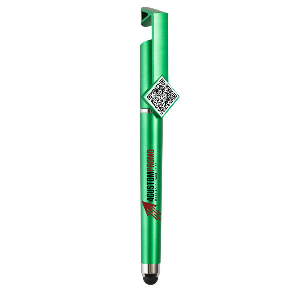 Custom 3-in-1 Stylus Gel Pen with Phone Stand