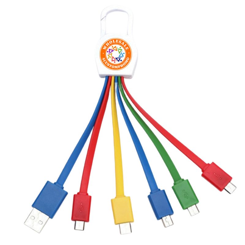 Custom DIY 5-in-1 USB Charging Cable with Carabiner