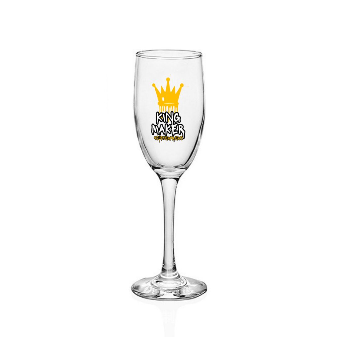 Custom 5.75 oz Glass Champagne Flute