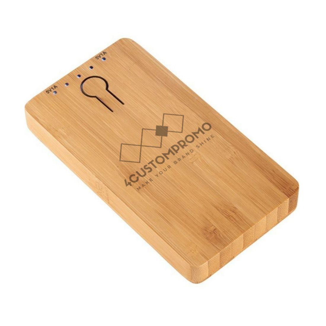 Custom 5000mAh Bamboo Power Bank Charger