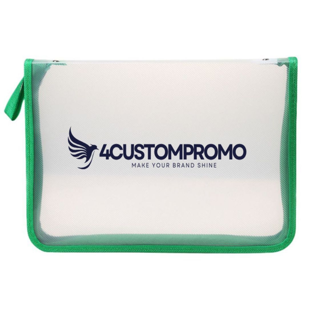 Custom A4 Clear Zippered Document Bag
