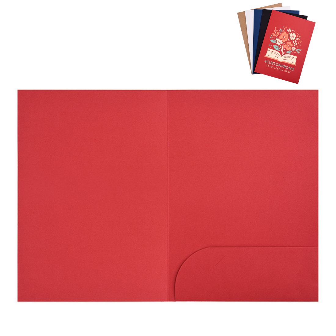 Custom A4 Kraft Presentation Folder with One Pocket