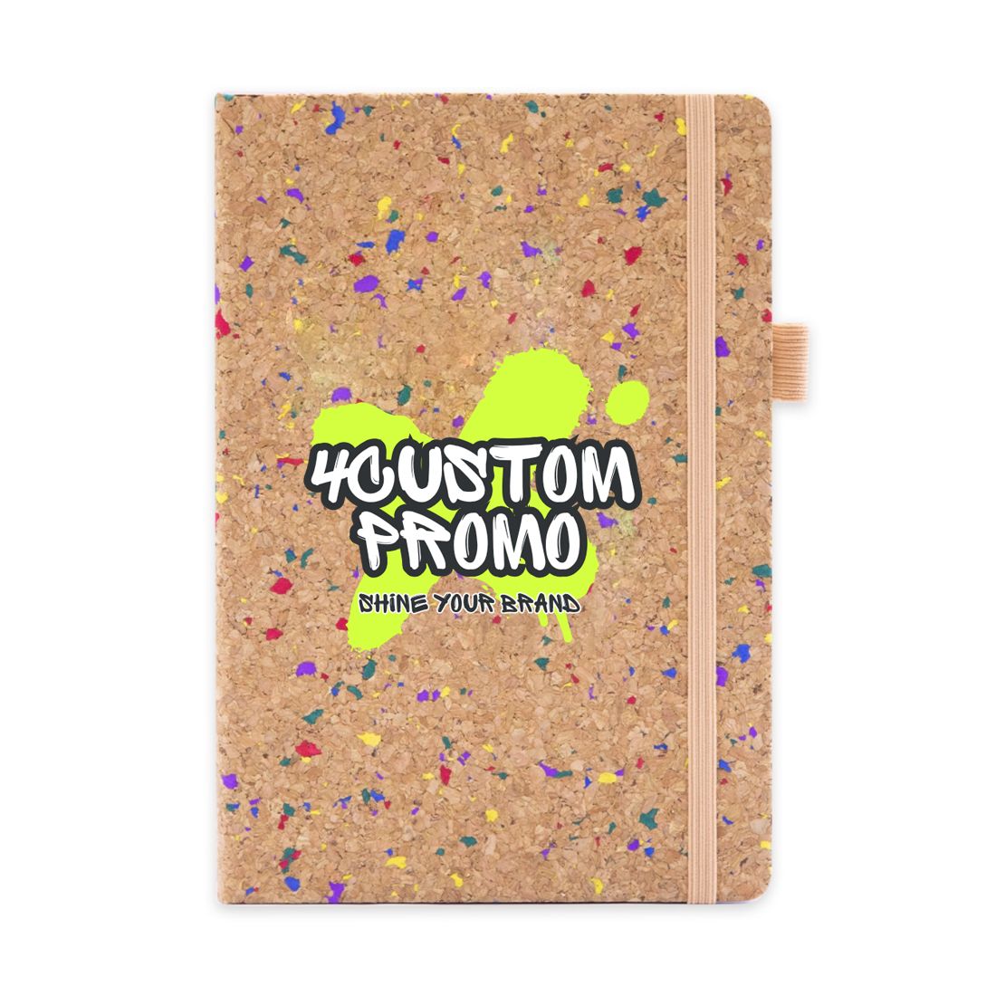 Custom A5 Notebook with Cork-Style PU Cover