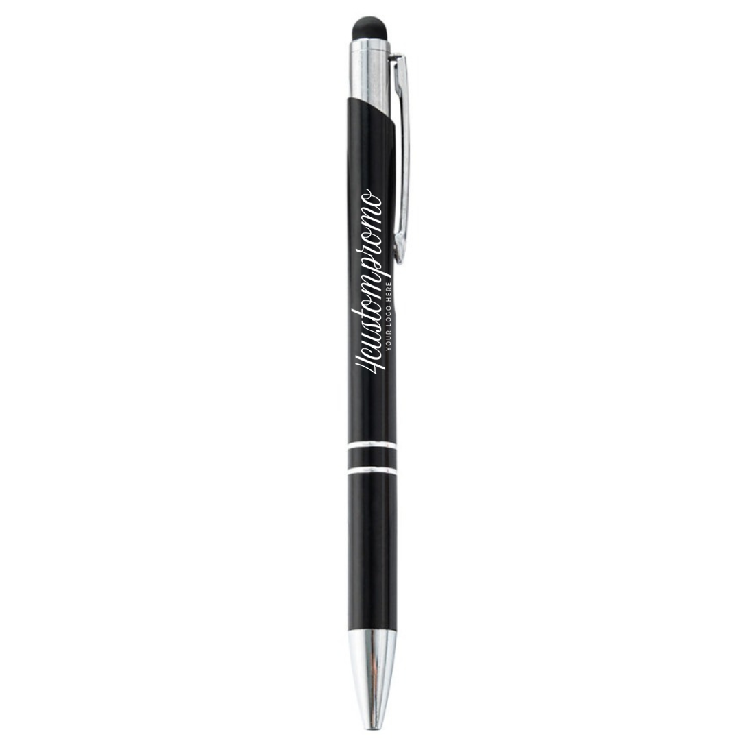 Custom Aluminum Push Ballpoint Pen with Stylus