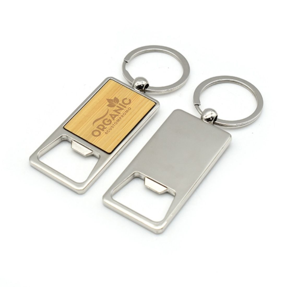 Custom Bamboo Keyring with Bottle Opener