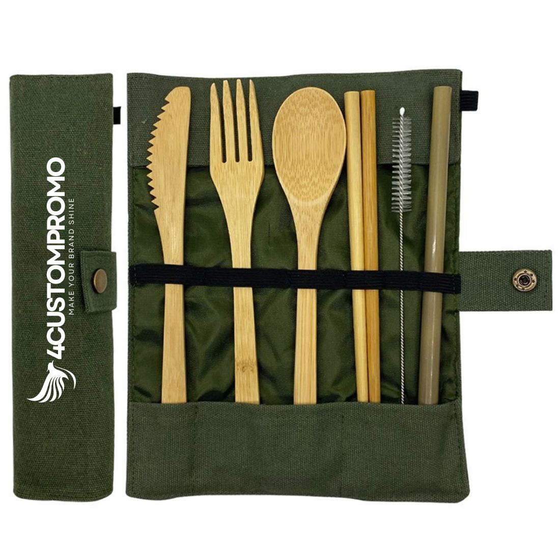 Custom Bamboo Travel Utensils Set