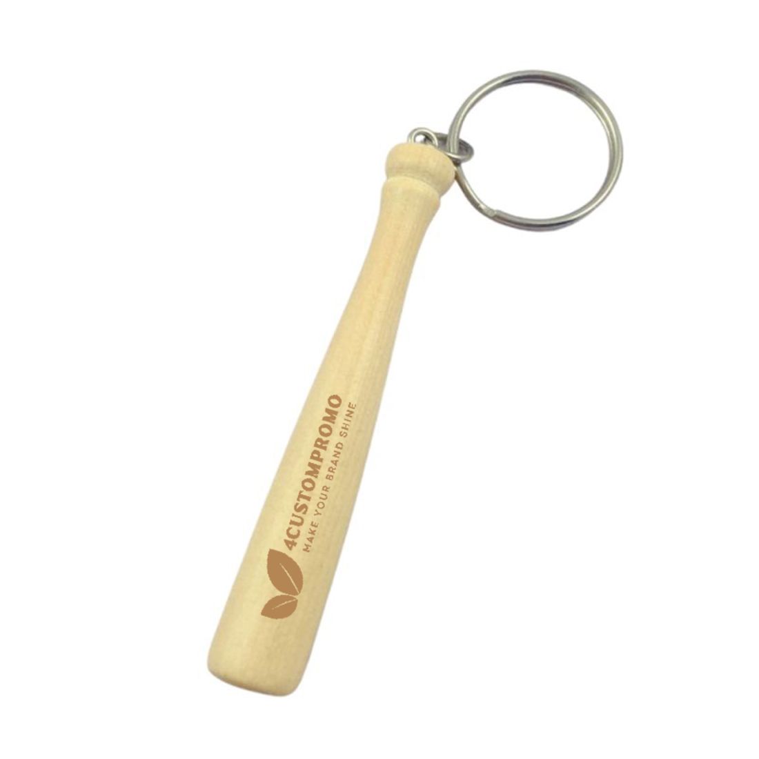 Custom Baseball Bat Wood Keychain