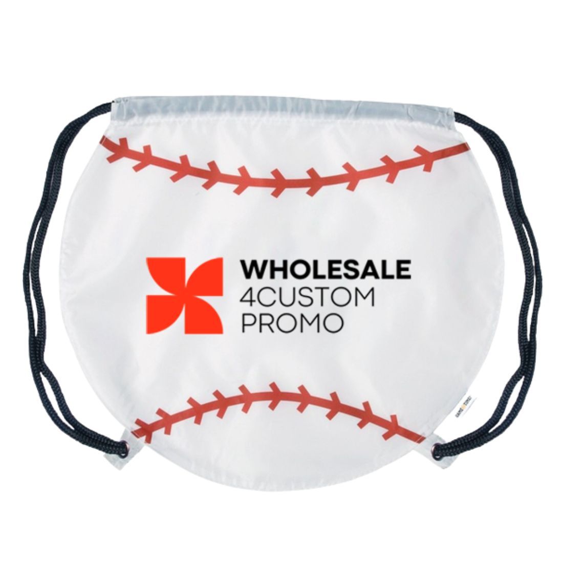 Custom Baseball Drawstring Backpack - 17
