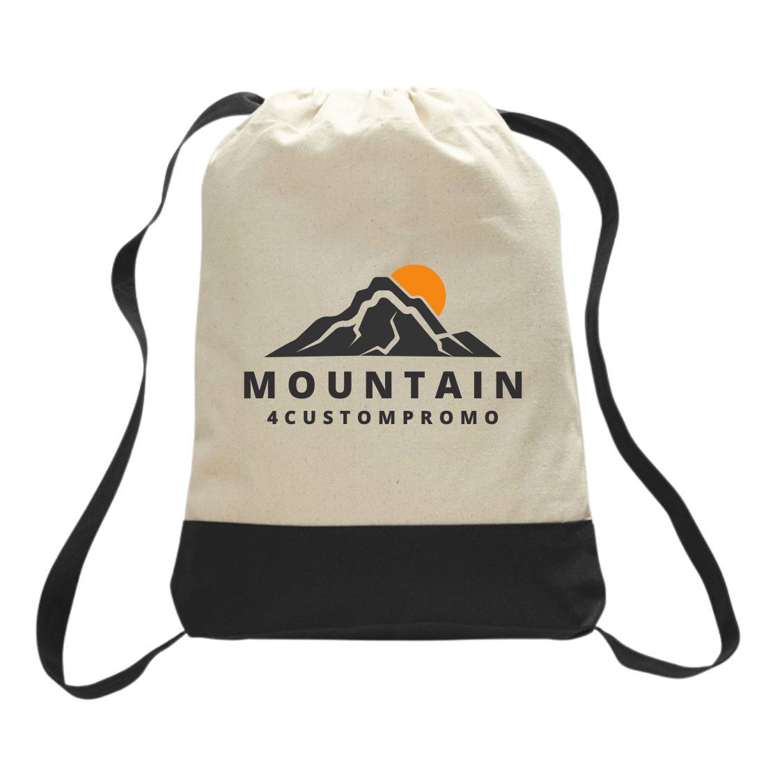 Custom Canvas Drawstring Backpack - 14