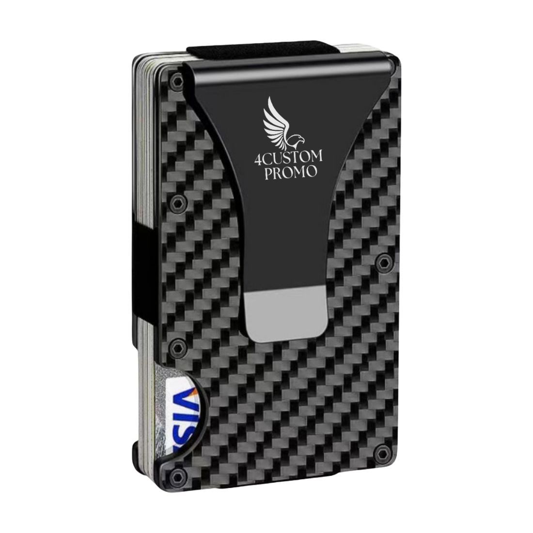Custom Carbon Fiber RFID Wallet with Money Clip