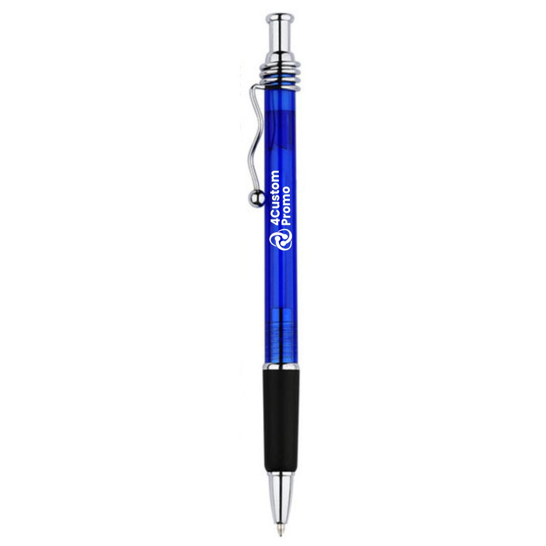 Custom Rubber Grip Translucent Plastic Pen