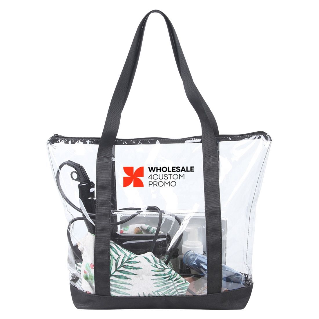 Custom Clear PVC Beach Tote Bag