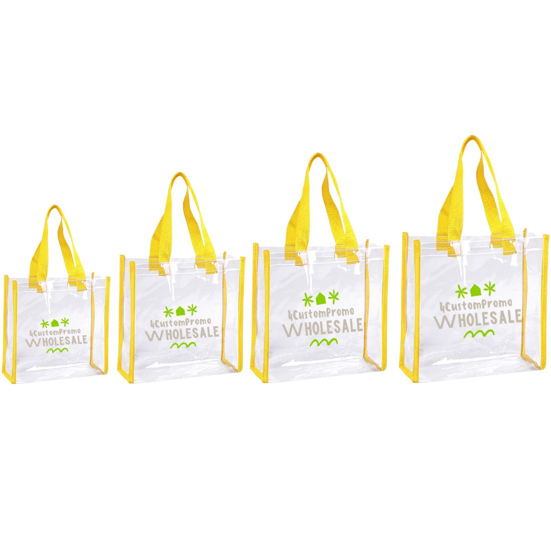 Custom Clear PVC Stadium Tote Bag