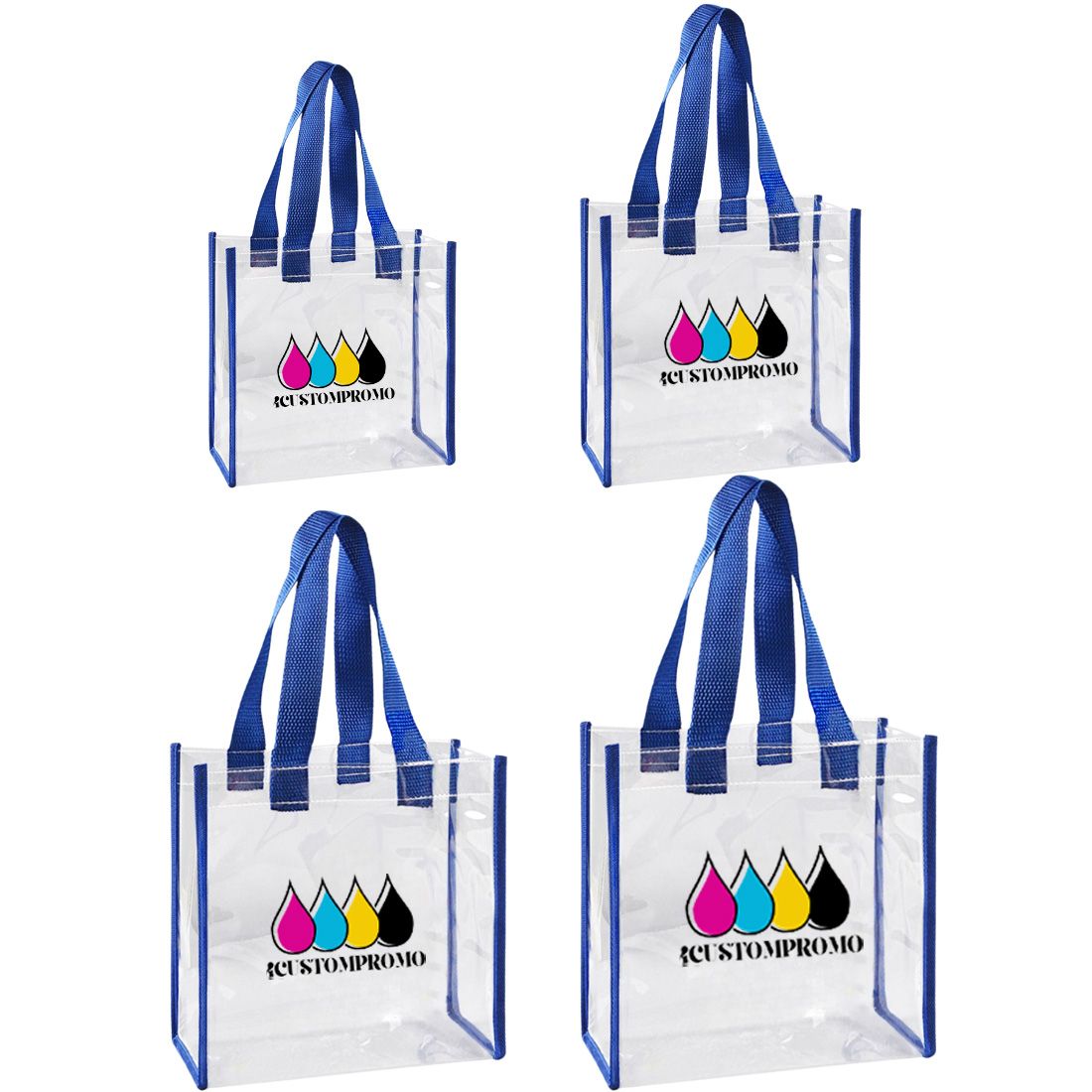 Custom Clear PVC Stadium Tote Bag