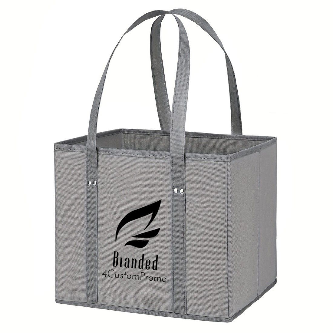 Custom Collapsible Grocery Tote Box - 13''W x 11''H x 10''D