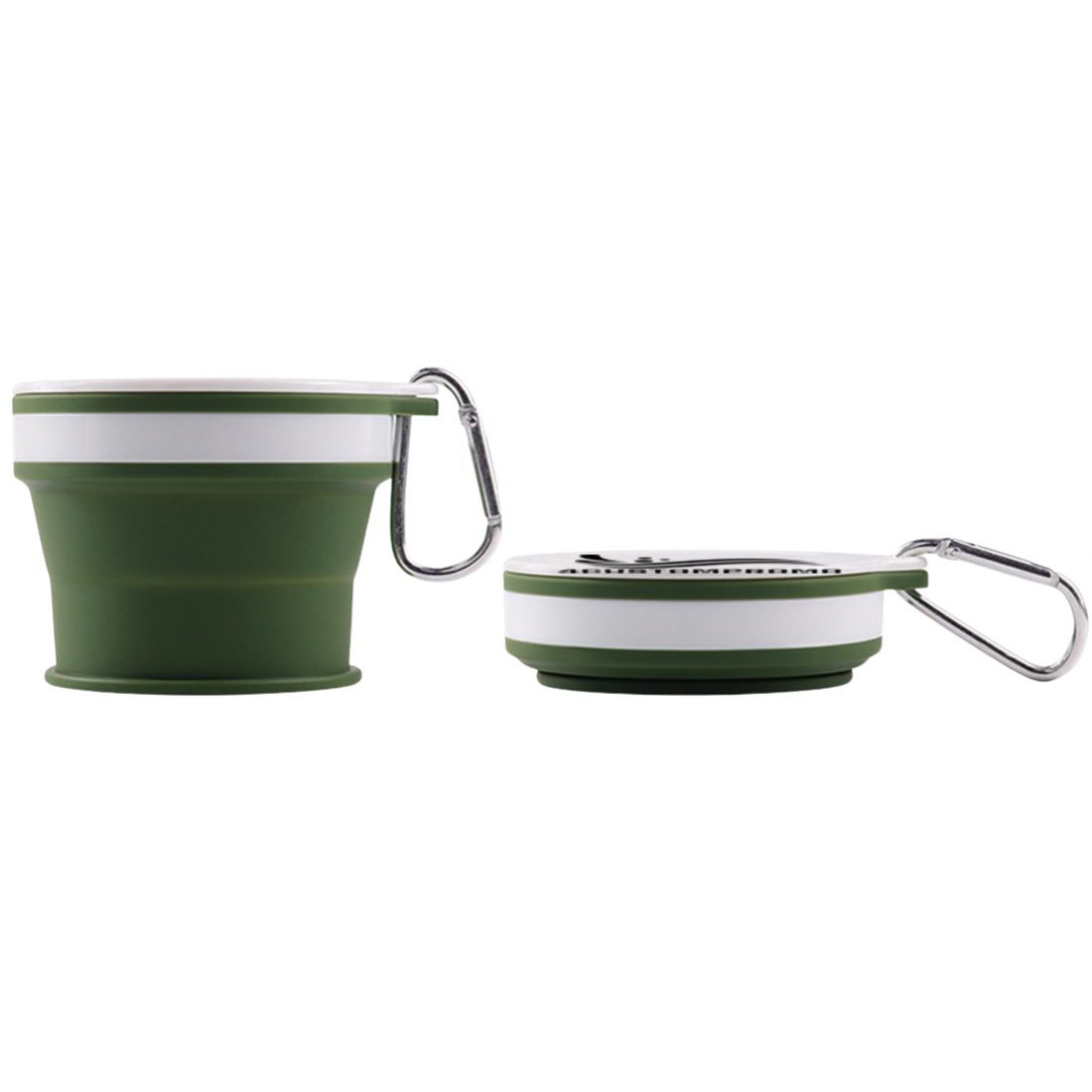 Custom Collapsible Silicone Cup with Lid - 5.7 oz