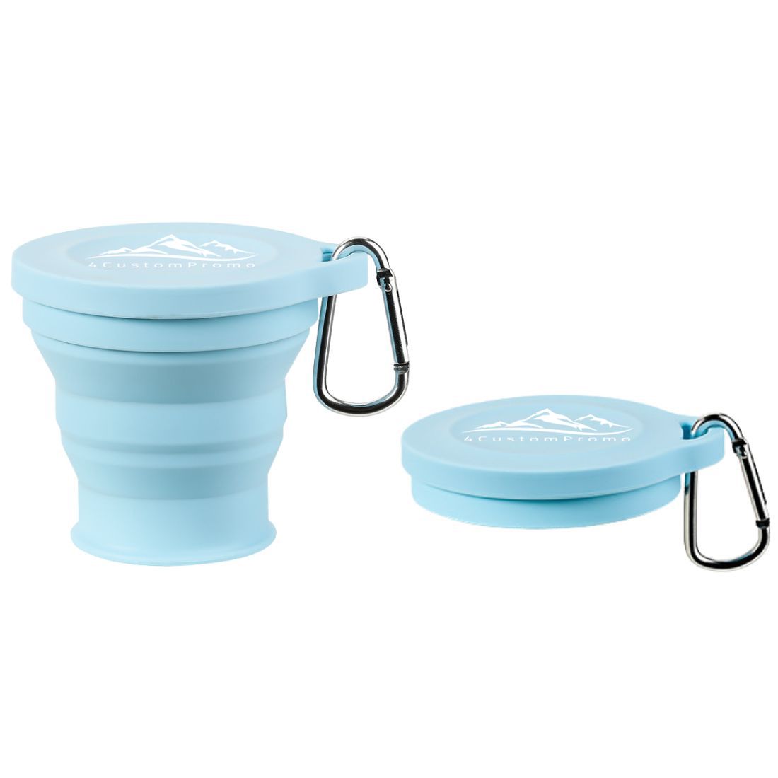 Custom Collapsible Silicone Travel Cup - 6 oz
