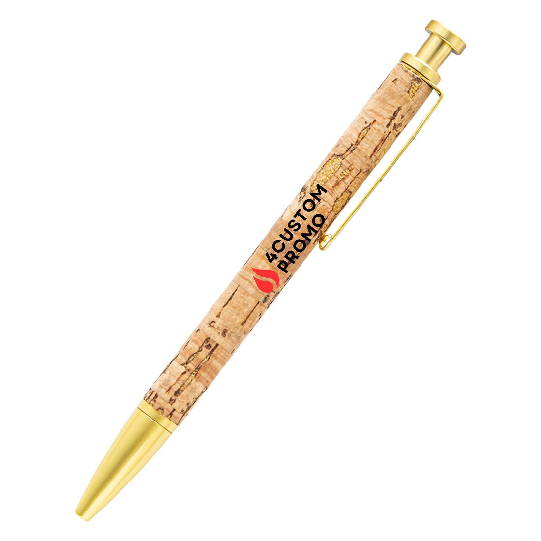 Custom Cork Finish Metal Ballpoint Pen