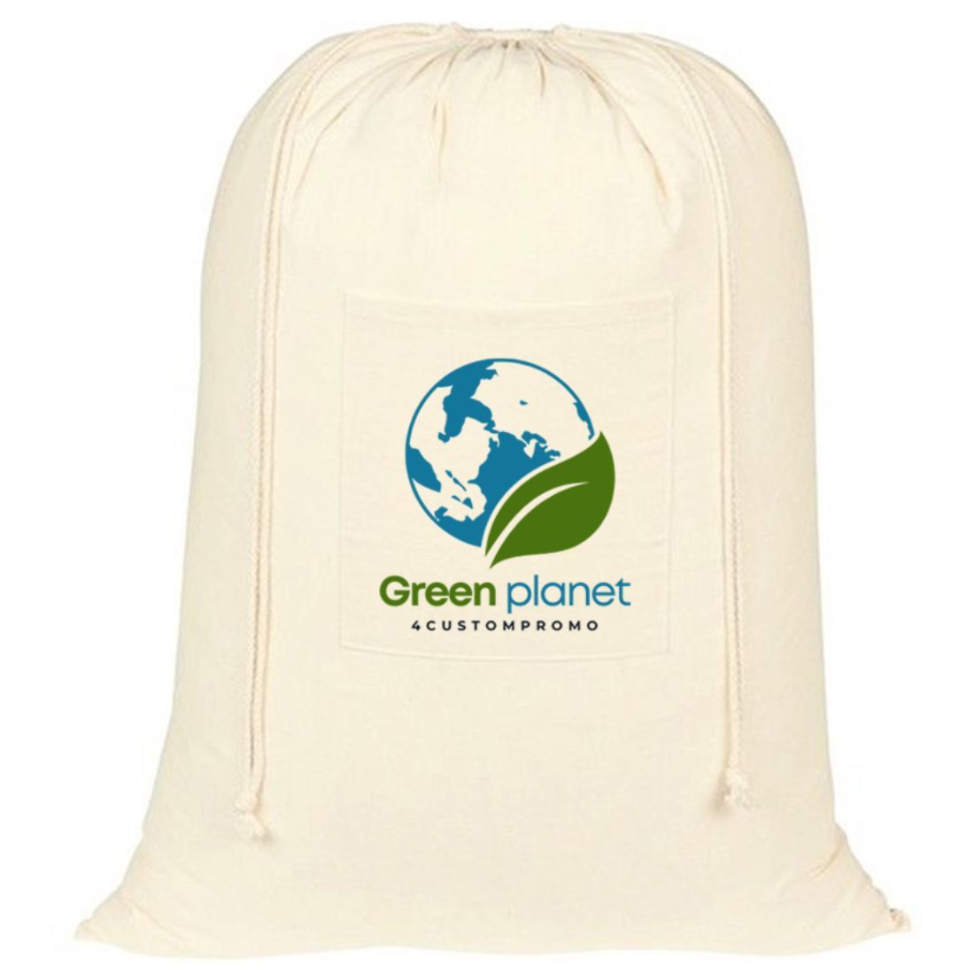 Custom Cotton Canvas Laundry Bag - 19.5